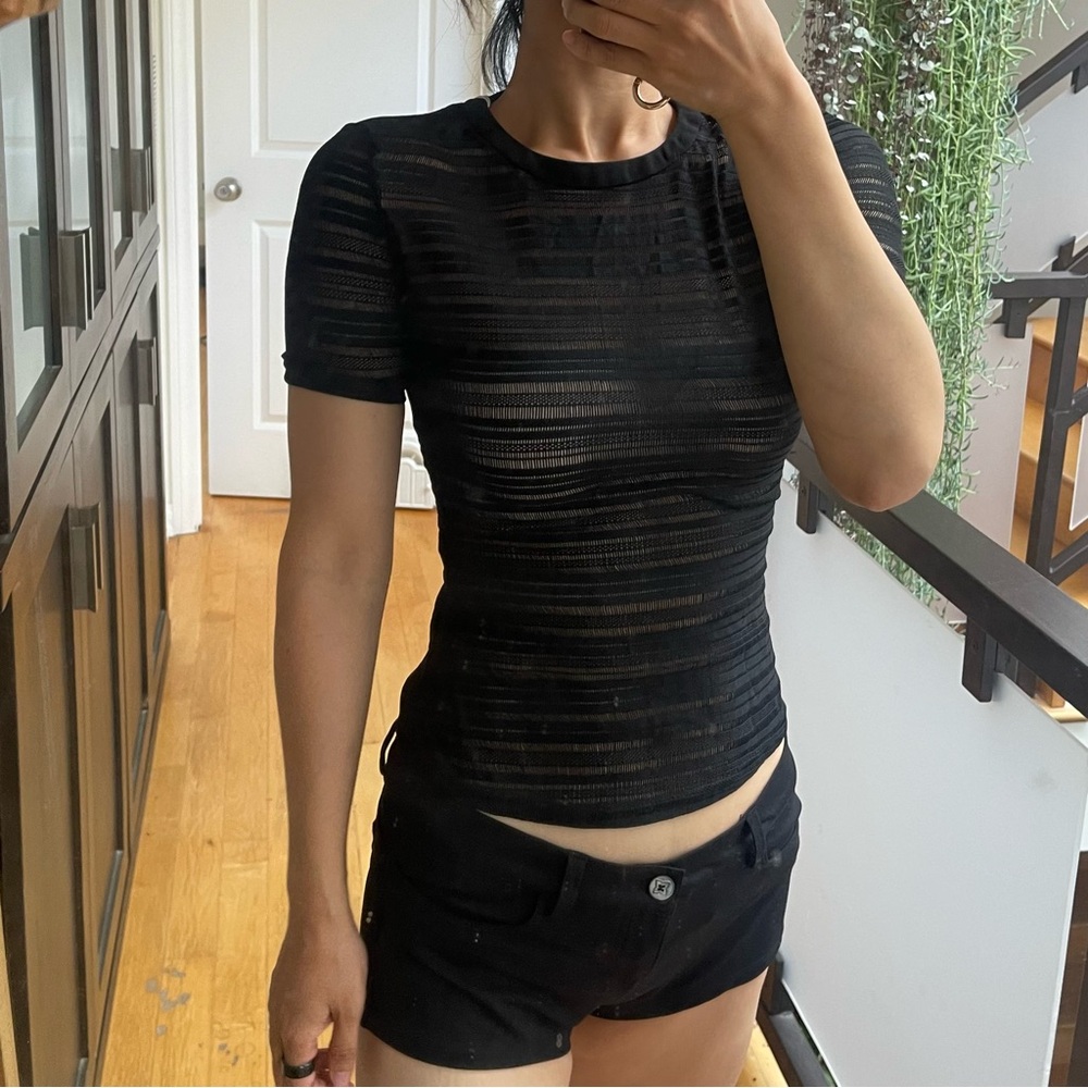 Finders Keepers Black Sheer Top - Picture 3 of 6